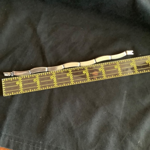 Sterling silver Mexican panel bracelet - Picture 2 of 3